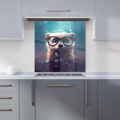 Ferret With Glasses Splashart Water Kitchen Splashback