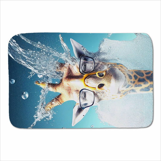 Giraffe With Glasses Splashart Sherpa Blanket