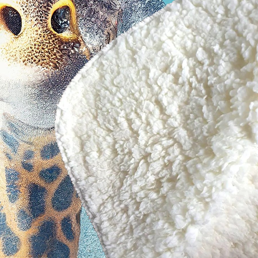 Giraffe With Glasses Splashart Sherpa Blanket