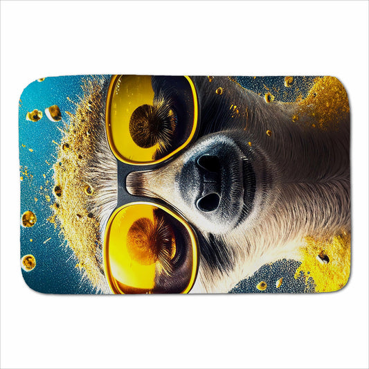 Meerkat With Golden Glasses Splashart Sherpa Blanket