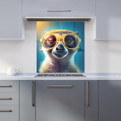 Meerkat With Glasses Splashart Kitchen Splashback