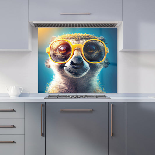 Meerkat With Glasses Splashart Kitchen Splashback