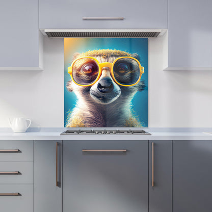Meerkat With Glasses Splashart Kitchen Splashback