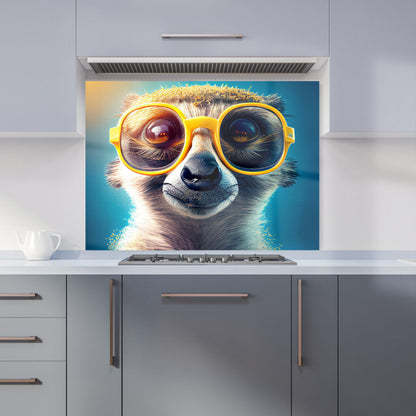 Meerkat With Glasses Splashart Kitchen Splashback