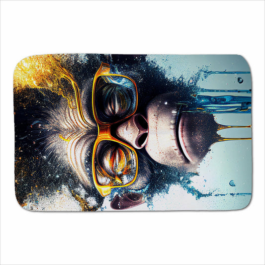 Monkey With Glasses Splashart Sherpa Blanket