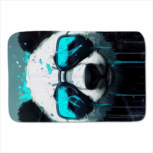 Panda With Blue Glasses Splashart Sherpa Blanket