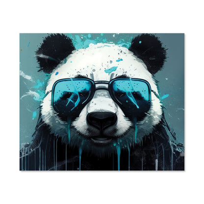 Panda With Blue Glasses Splashart Kitchen Splashback