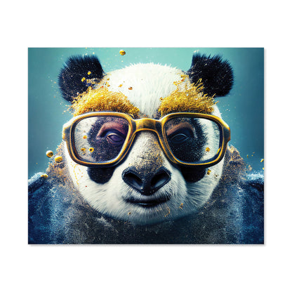 Panda With Golden Glasses Splashart Kitchen Splashback