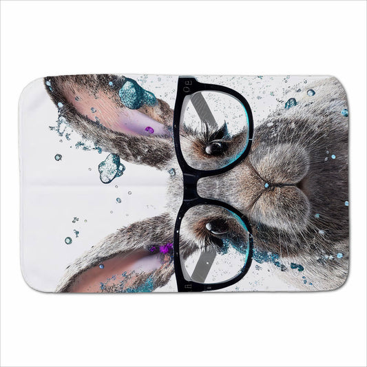 Rabbit With Glasses Splashart Sherpa Blanket