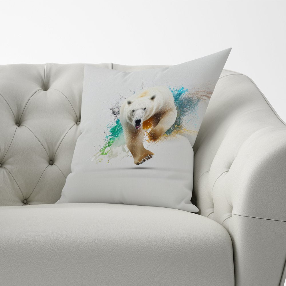 Charging Polar Bear Cushions