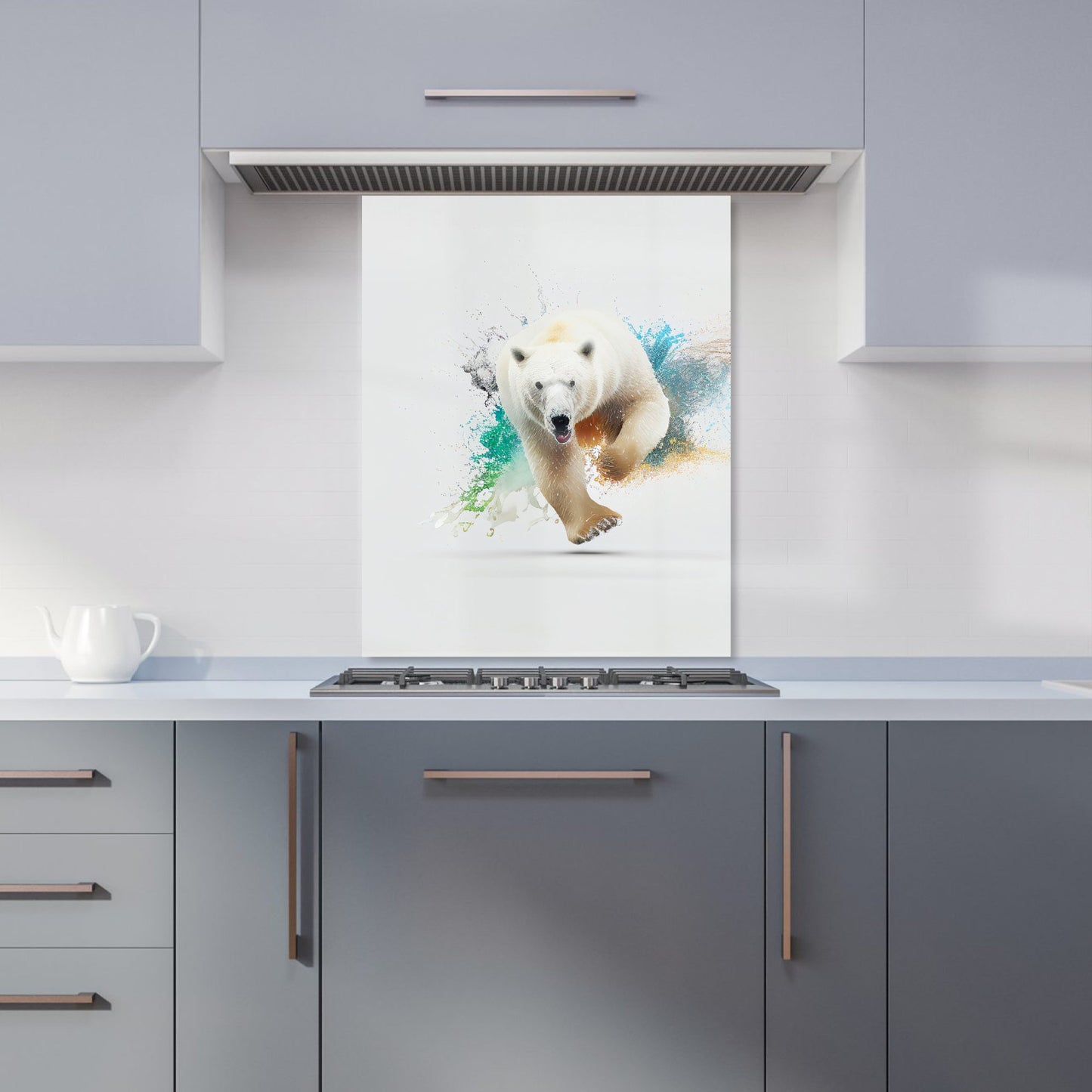 Charging Polar Bear Kitchen Splashback