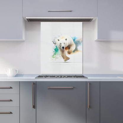 Charging Polar Bear Kitchen Splashback