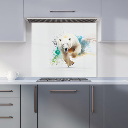Charging Polar Bear Kitchen Splashback