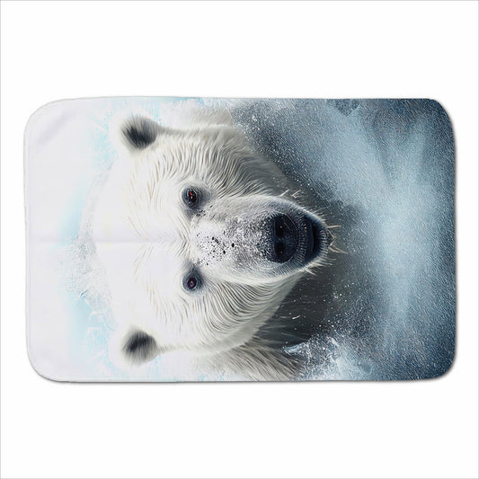 Polar Bear Splashart Sherpa Blanket