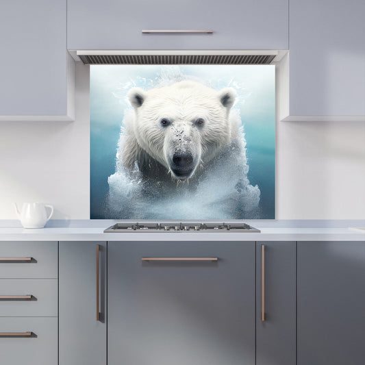 Polar Bear Splashart Kitchen Splashback