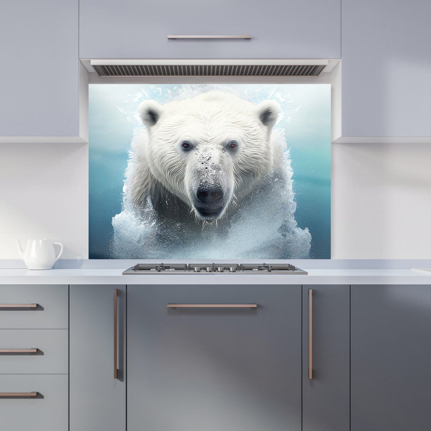 Polar Bear Splashart Kitchen Splashback