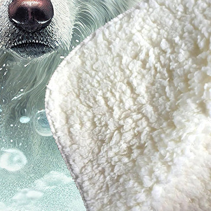 White Wolf With Glasses Splashart Sherpa Blanket