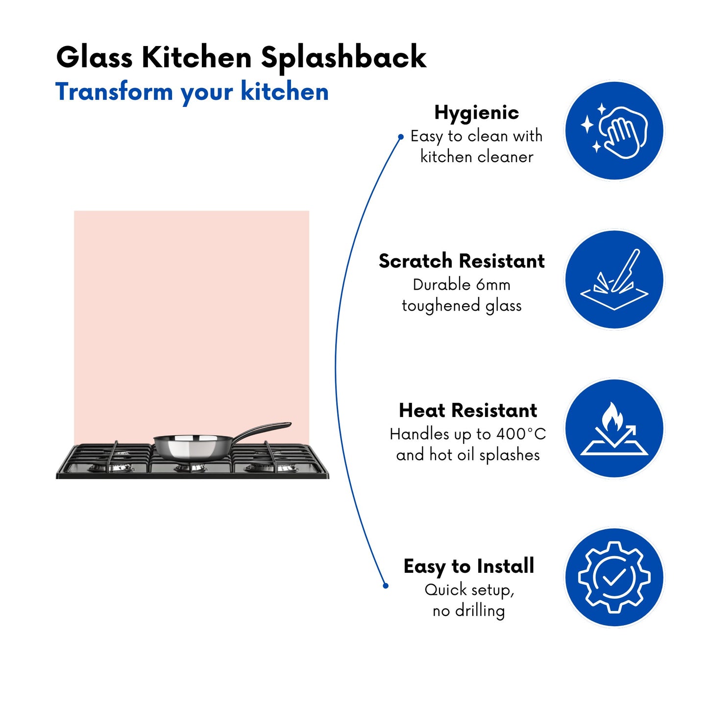 Dusty Pink Kitchen Splashback