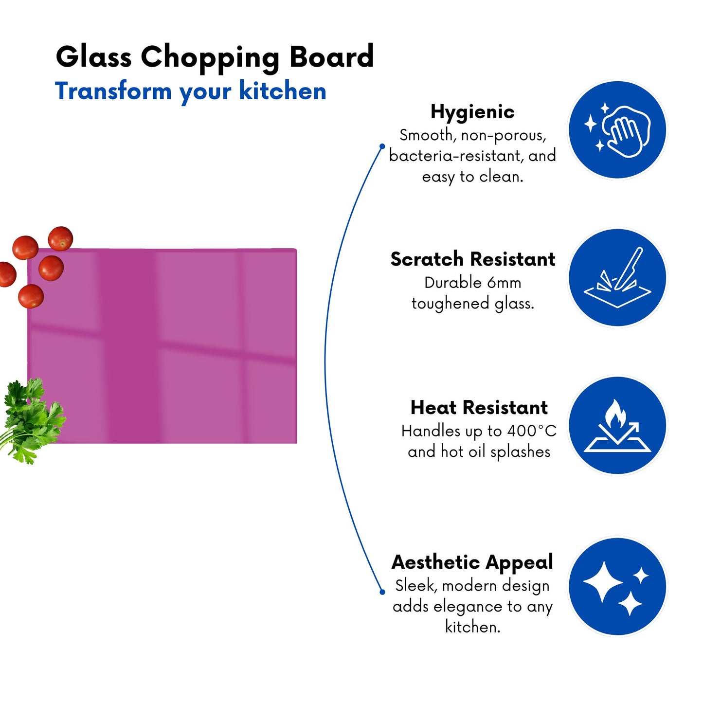 Fuchsia Plum Chopping Board