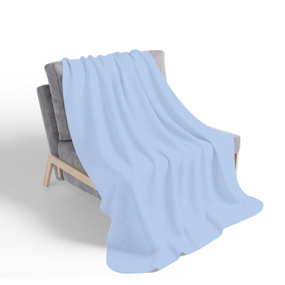 Pale Cornflour Blue Sherpa Blanket