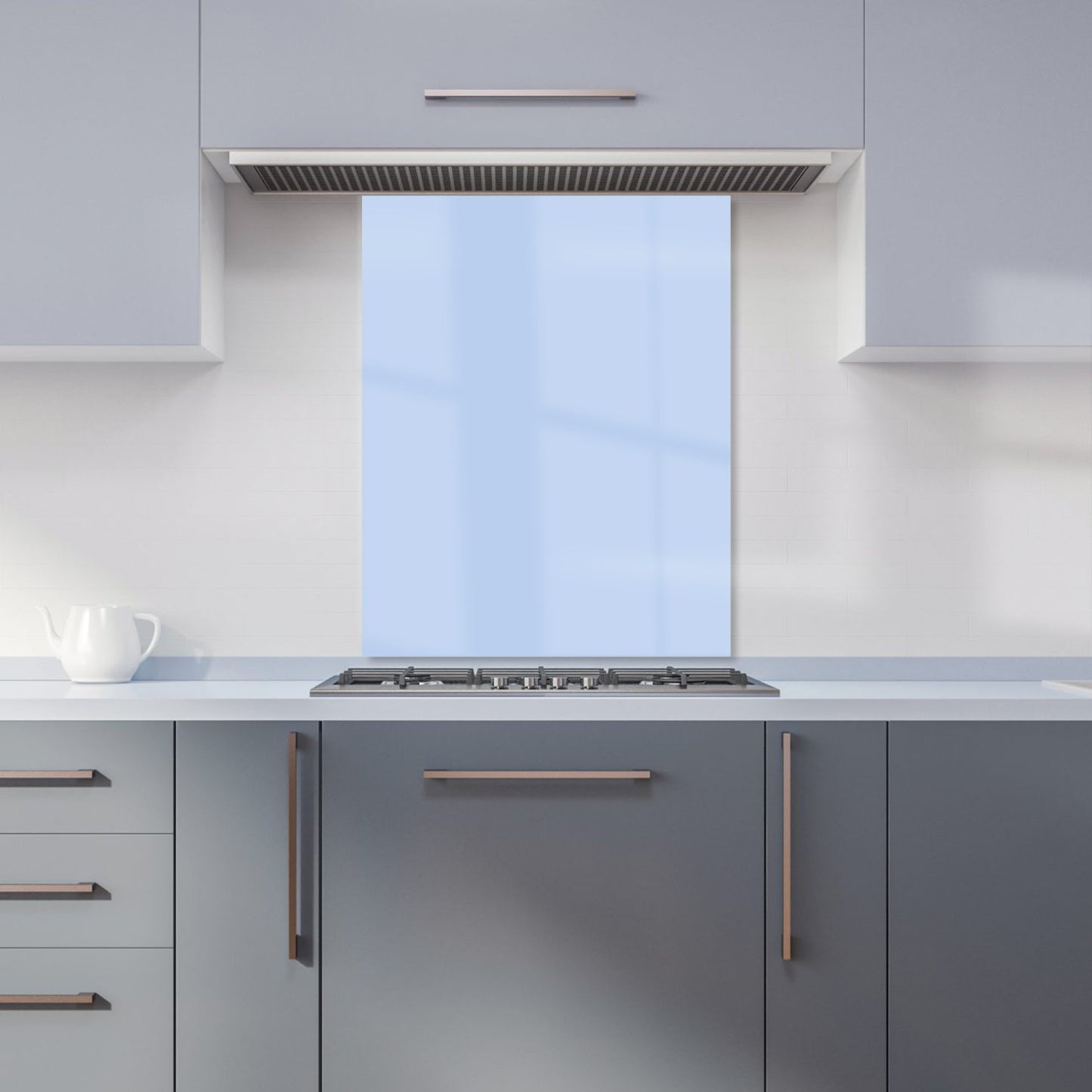 Pale Cornflour Blue Kitchen Splashback