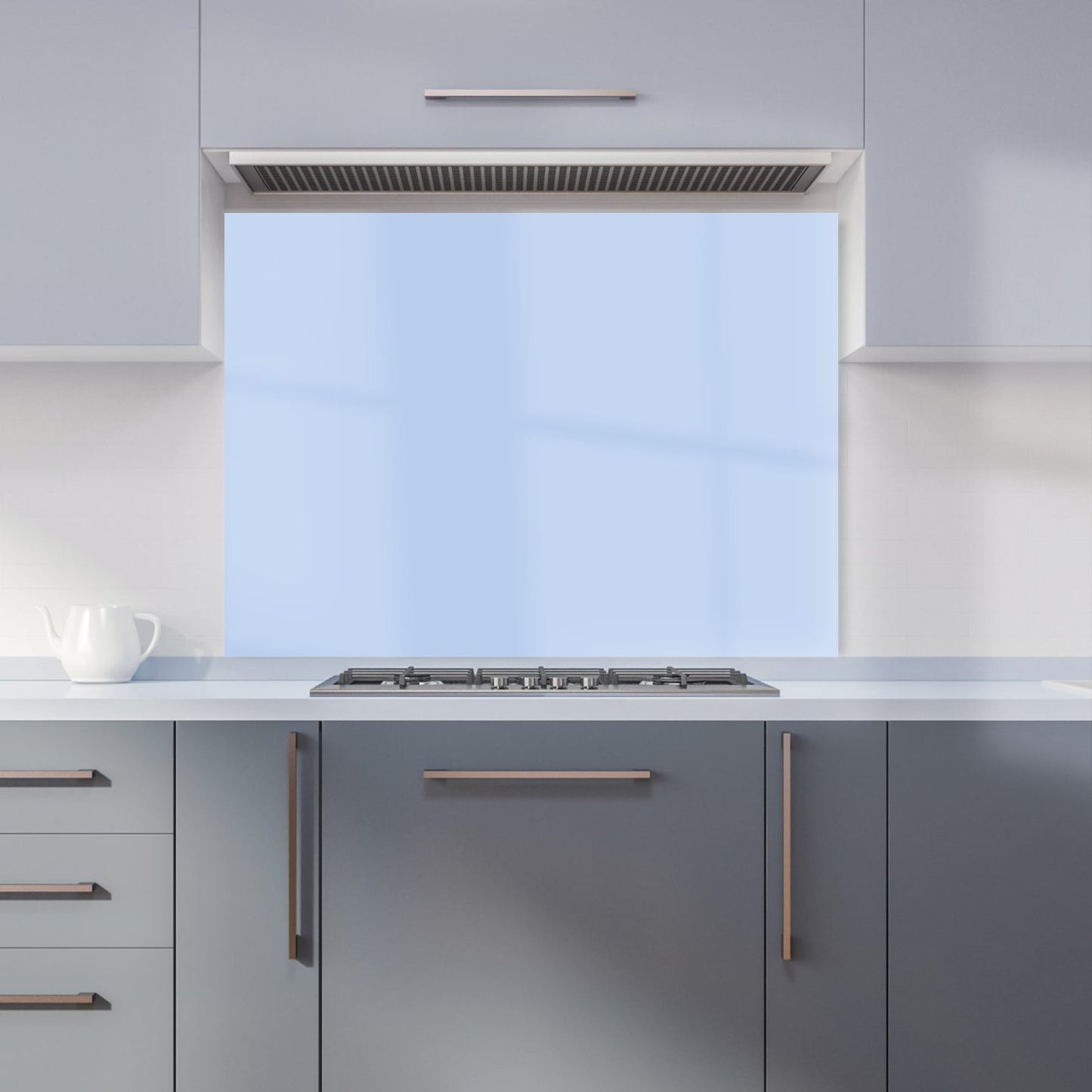 Pale Cornflour Blue Kitchen Splashback