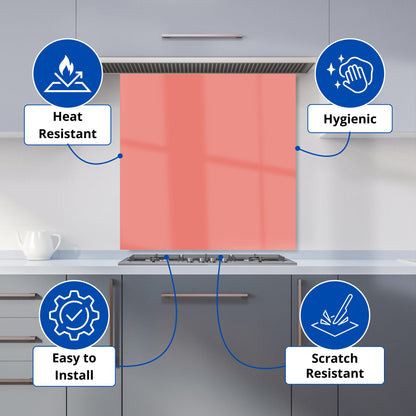 Coral Pink Kitchen Splashback