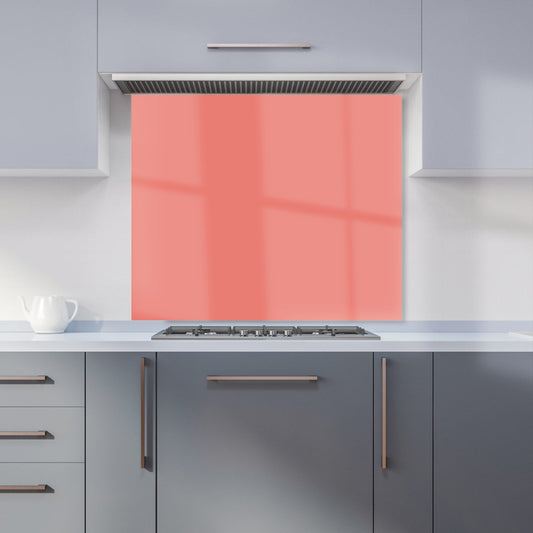 Coral Pink Kitchen Splashback