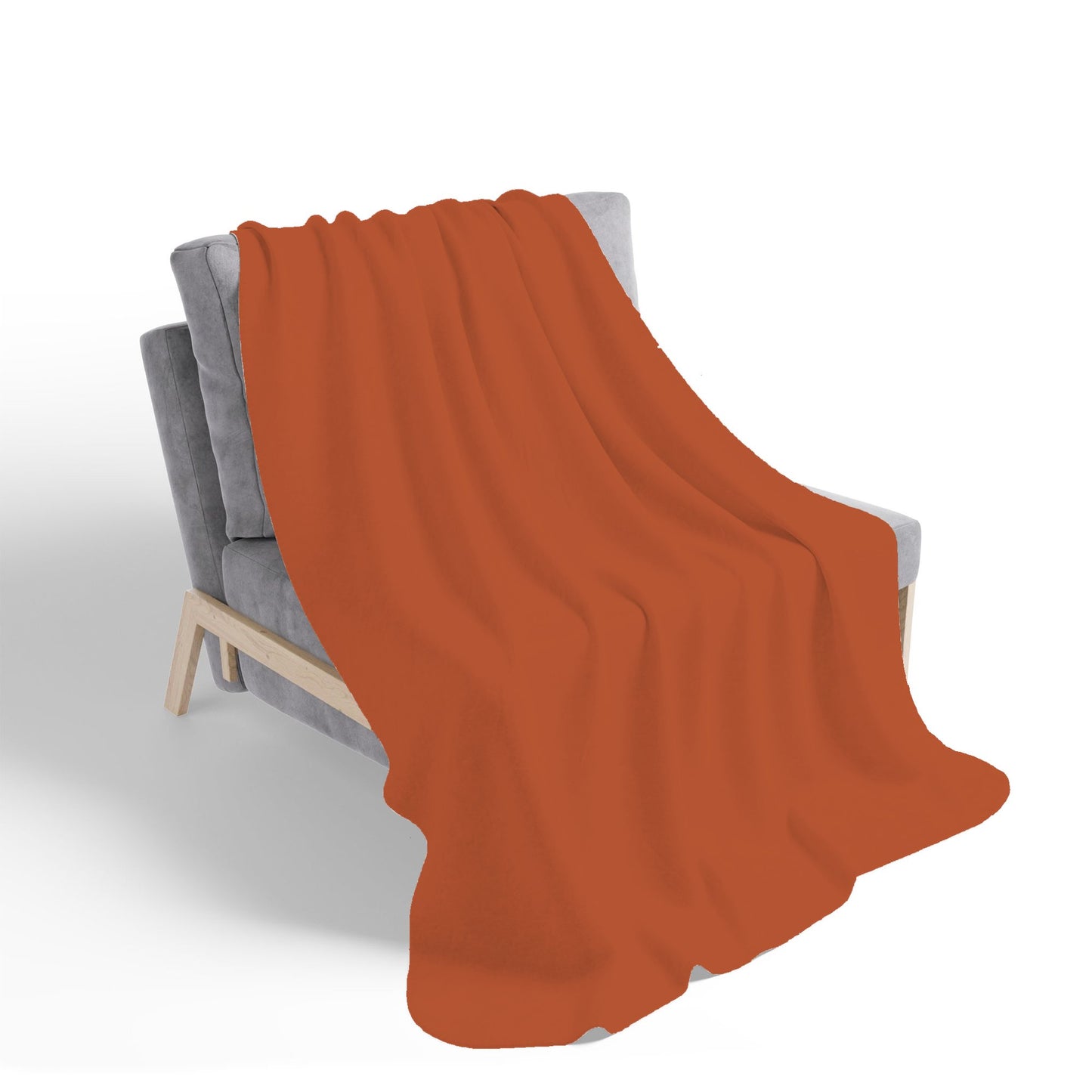 Rusty Orange Sherpa Blanket