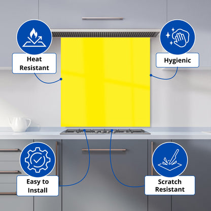 Sunshine Yellow Kitchen Splashback