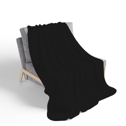 Midnight Black Sherpa Blanket