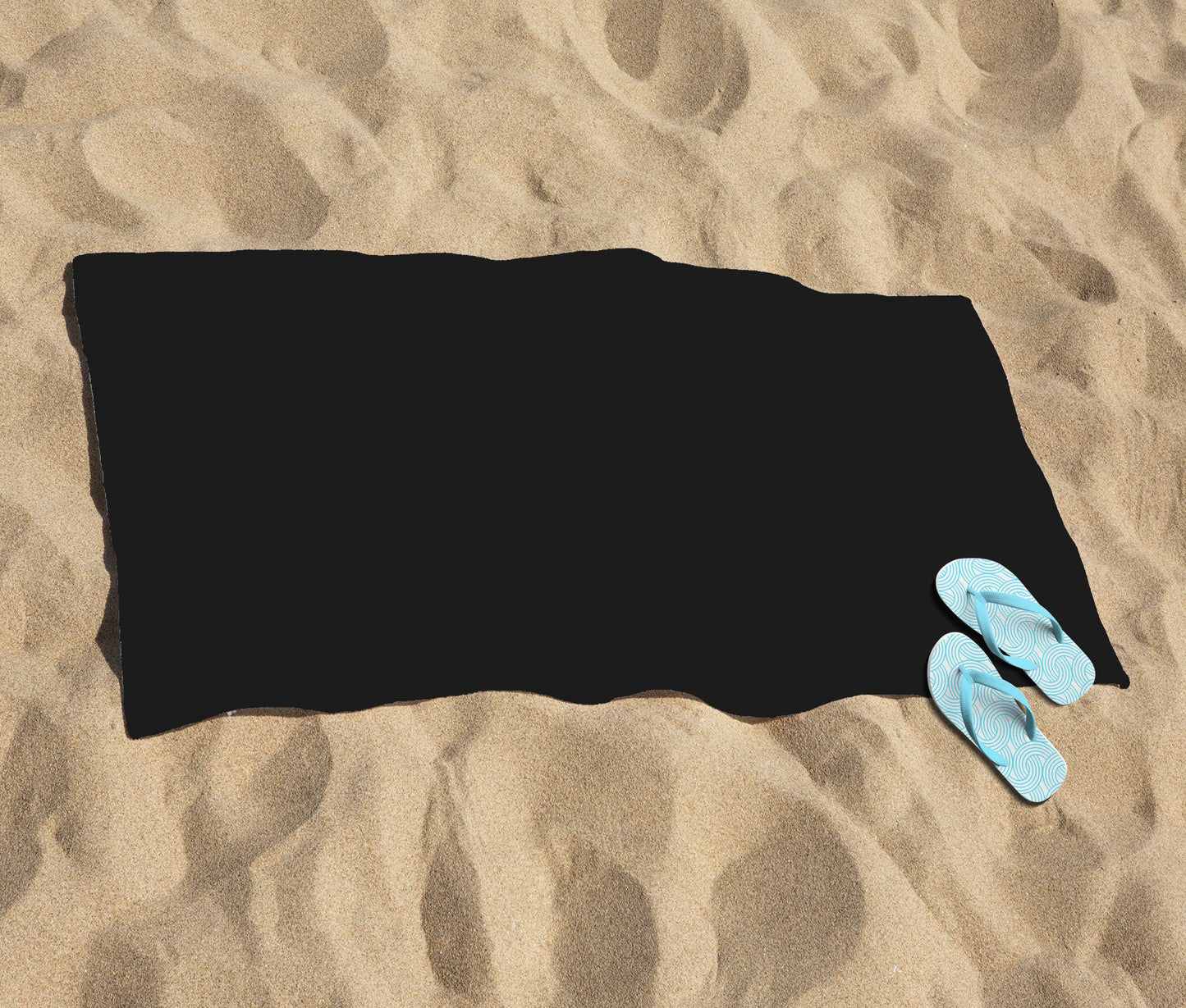 Midnight Black Beach Towel