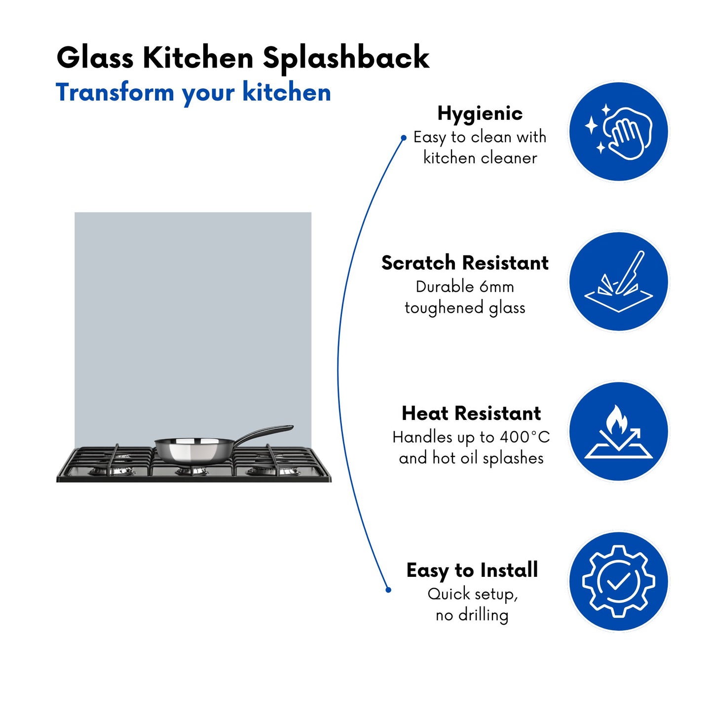 Ash Grey Kitchen Splashback