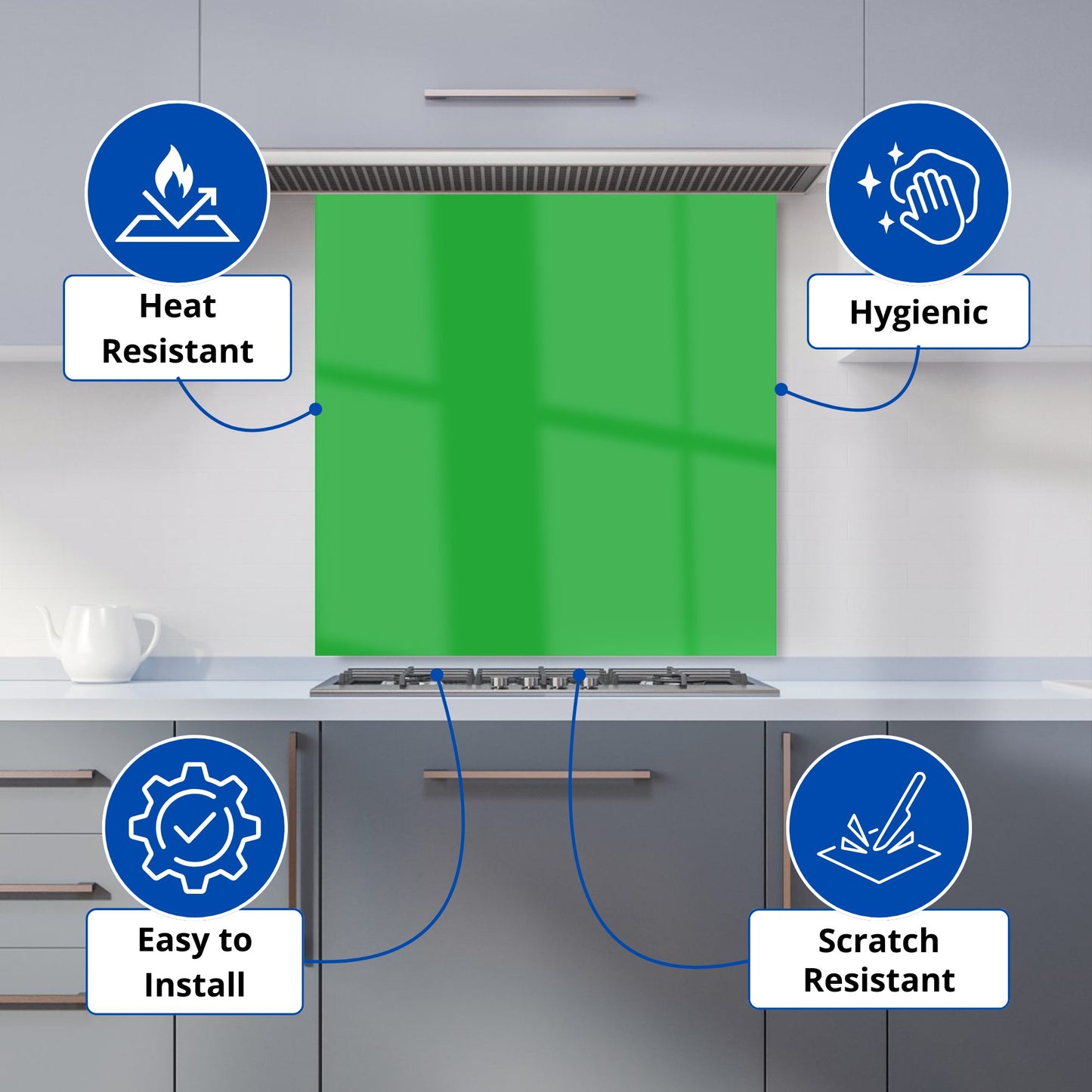 Clover Green Kitchen Splashback