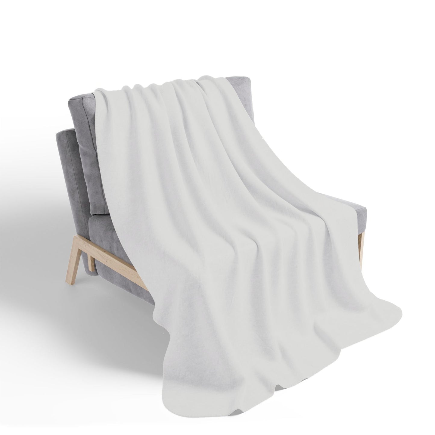 Pastel Grey Sherpa Blanket