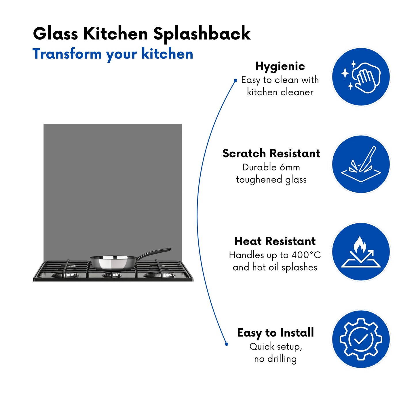 Slate Grey Kitchen Splashback
