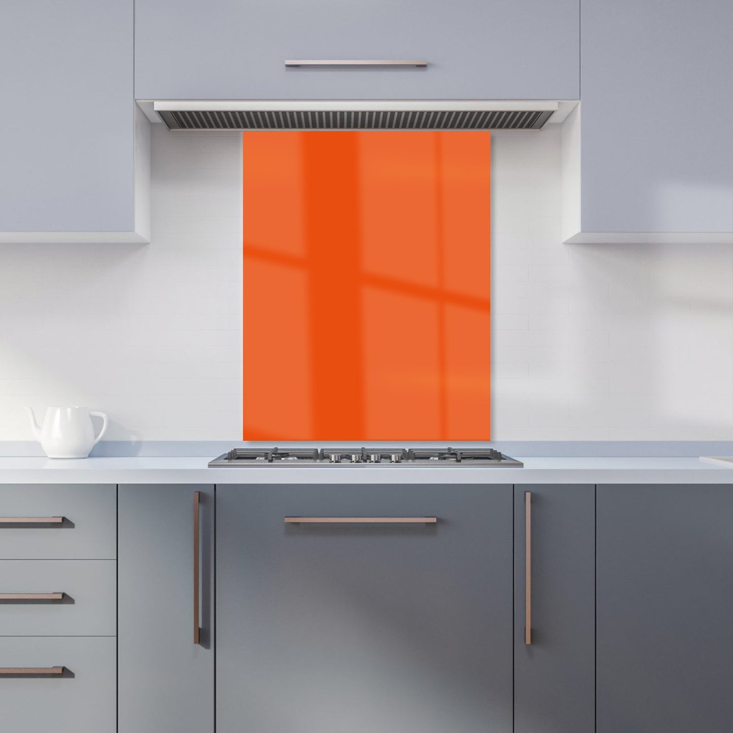 Flame Orange Kitchen Splashback