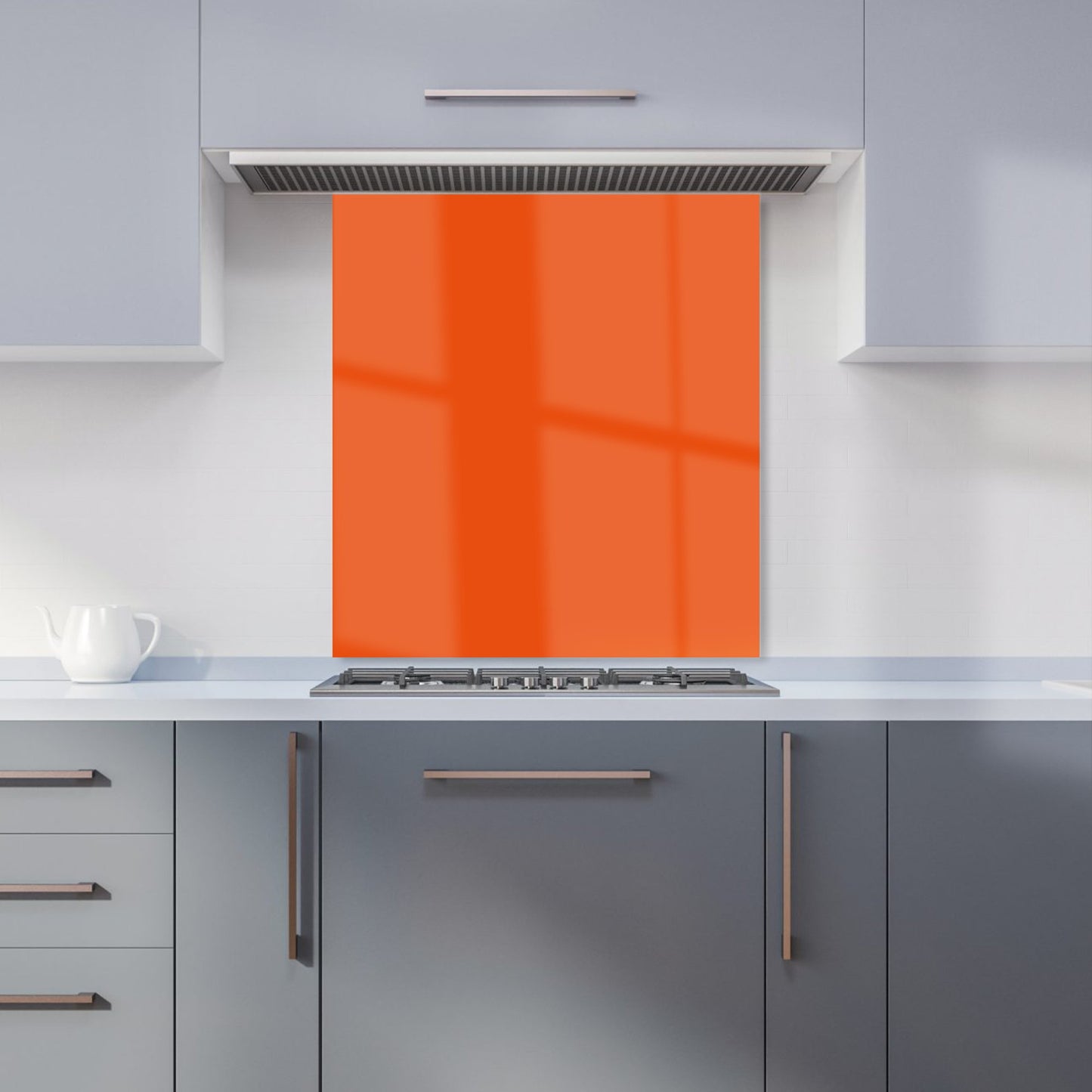 Flame Orange Kitchen Splashback