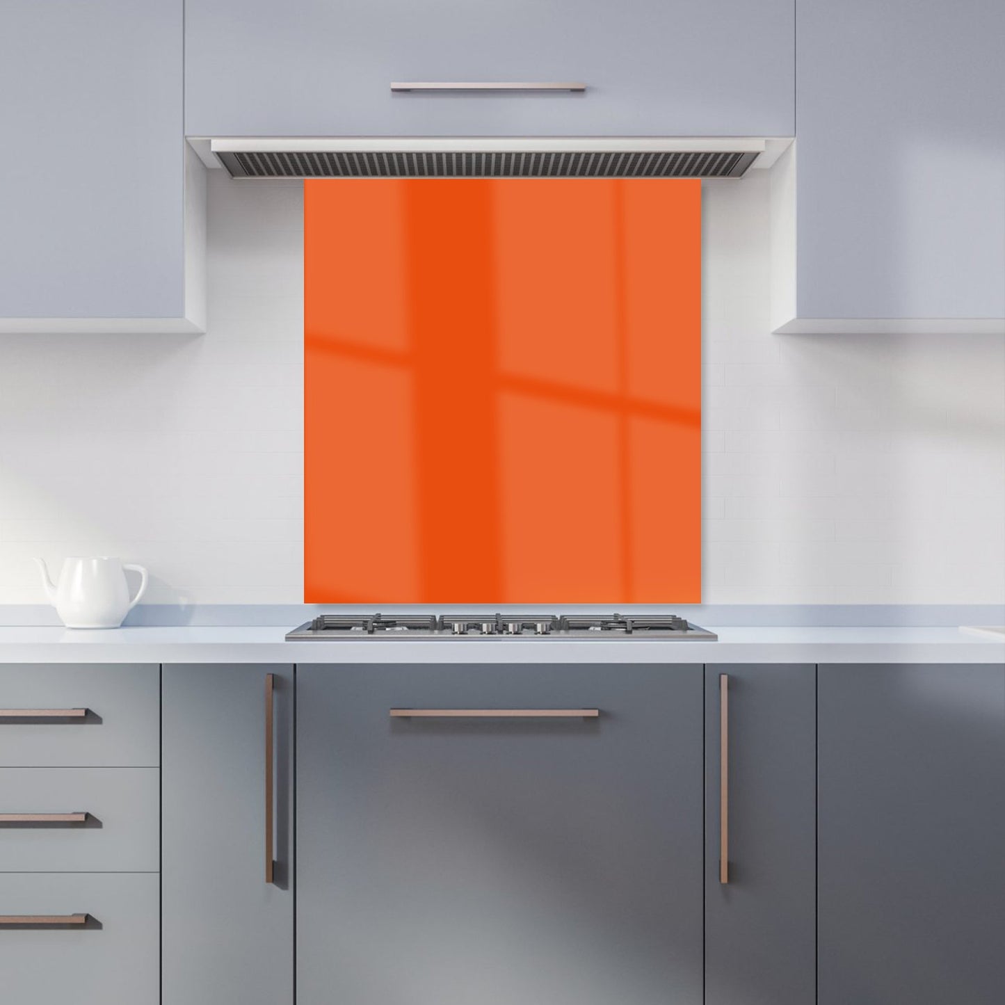 Flame Orange Kitchen Splashback