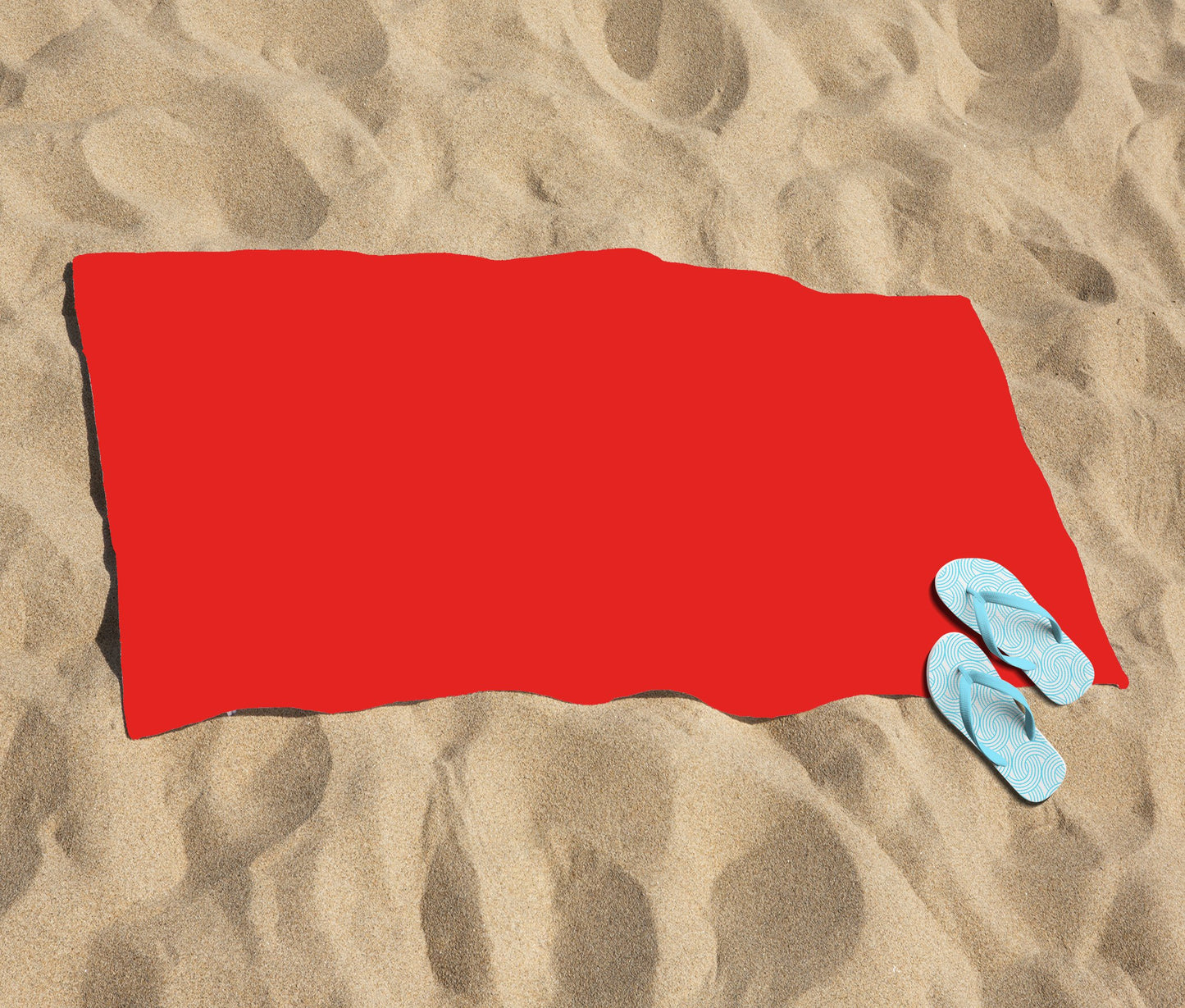 Fire Engine Red Beach Towel