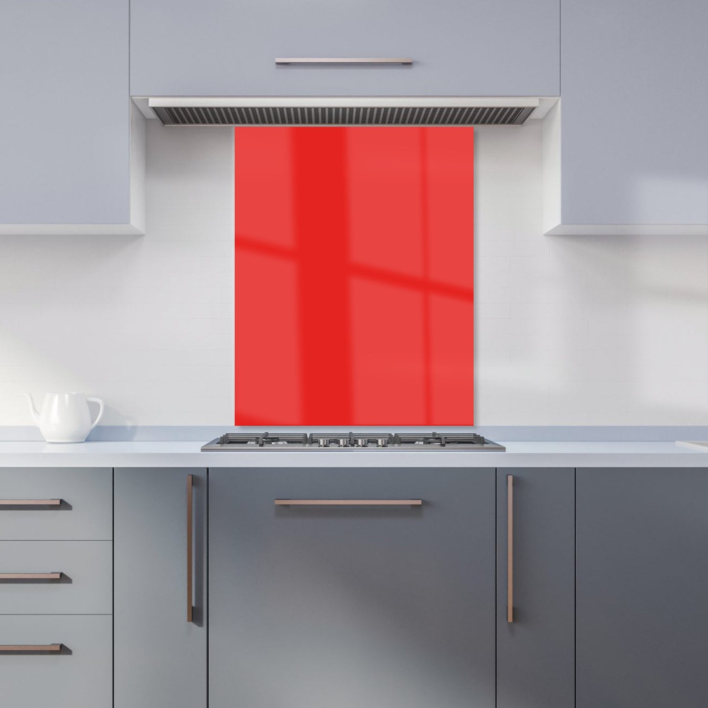 Fire Engine Red Kitchen Splashback