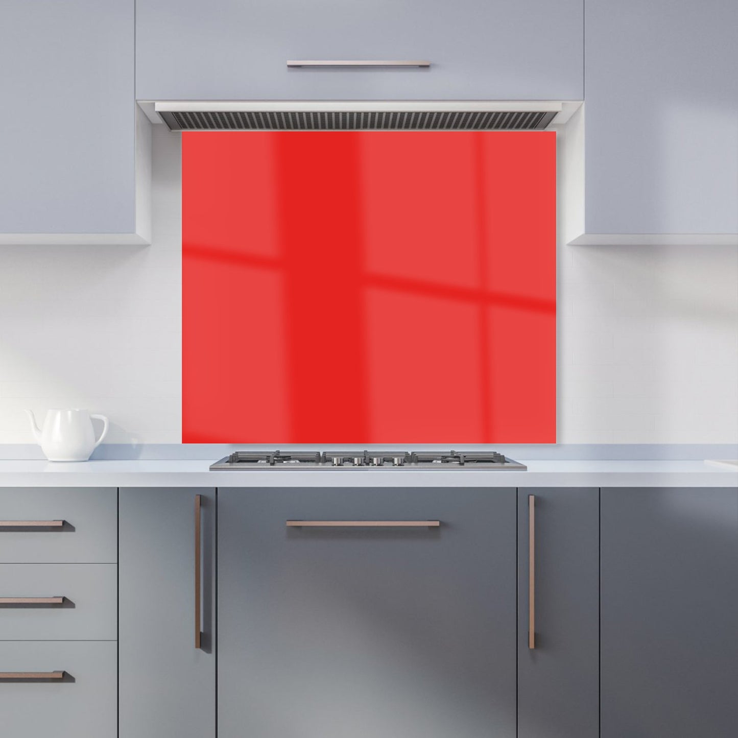 Fire Engine Red Kitchen Splashback
