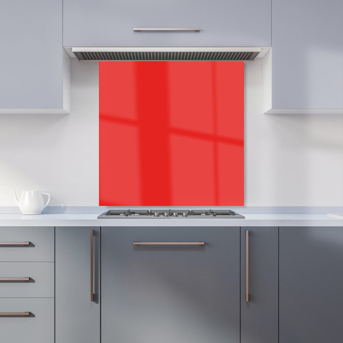 Fire Engine Red Kitchen Splashback
