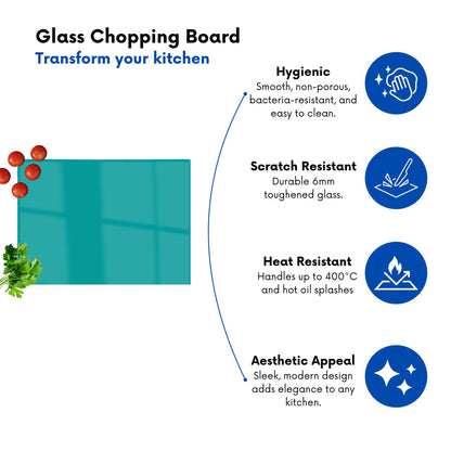 Teal Blue Chopping Board