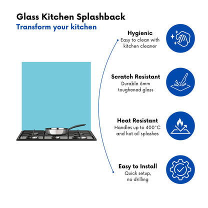 Sky Blue Kitchen Splashback