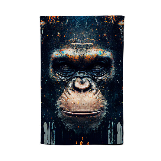 Gorilla Face Splashart Tea Towel