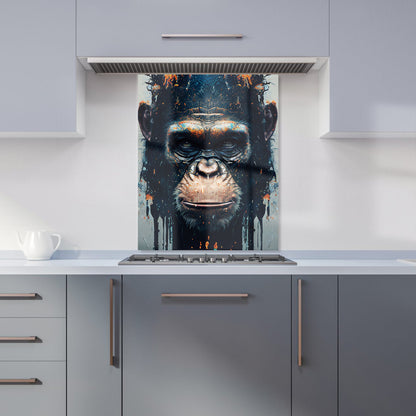Gorilla Face Splashart Kitchen Splashback