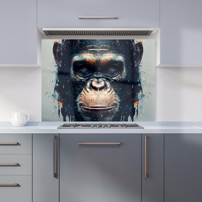 Gorilla Face Splashart Kitchen Splashback