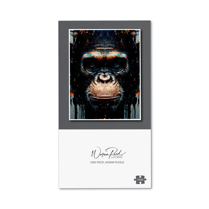 Gorilla Face Splashart Jigsaw Puzzle