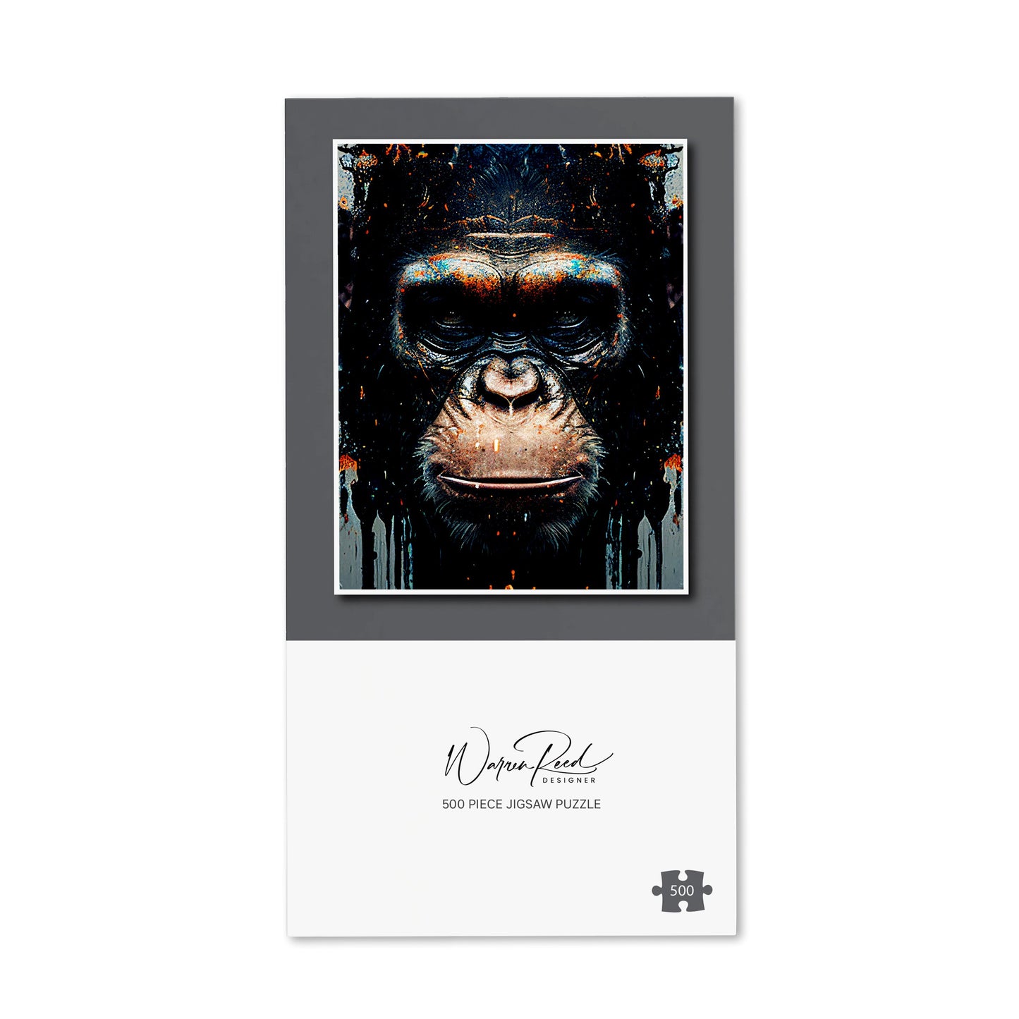Gorilla Face Splashart Jigsaw Puzzle